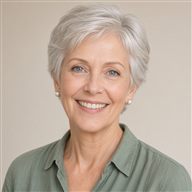 Portrait of Margaret, a dog owner